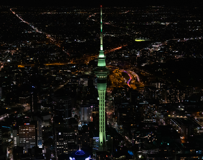 Sky Tower Aerial SKYCITY SJP 168 GREEN